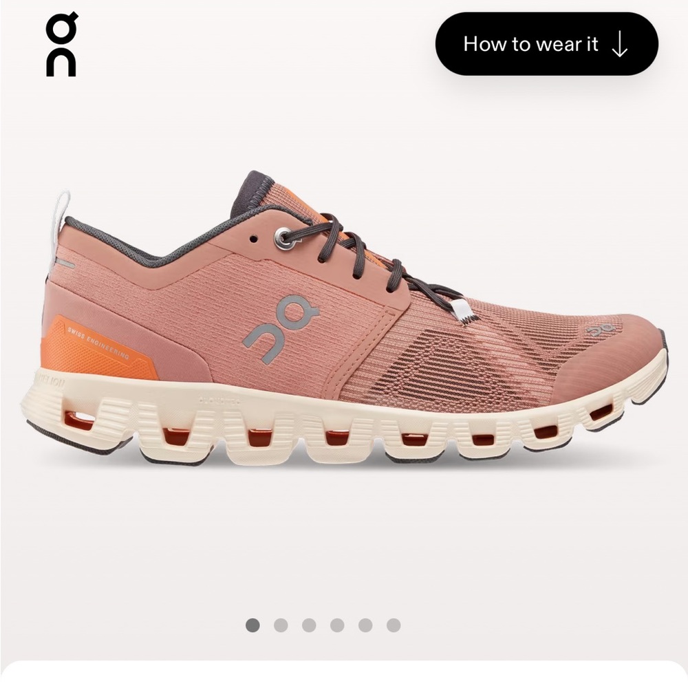 On Cloud X3 Shift Sneaker, size 8. HOLE SIDE LEFT TOE AREA